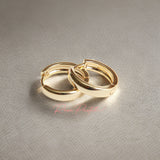 Aretes en baño de oro 18k