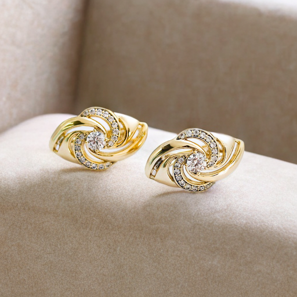 Arete en baño de oro 18k