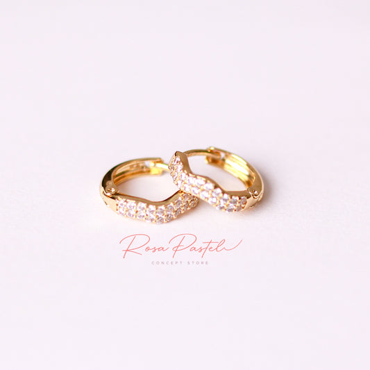 Arete en baño de oro 18k