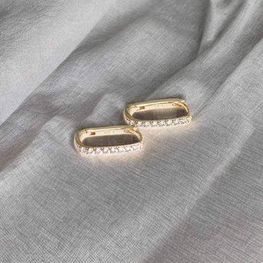 Aretes en baño de oro 18K