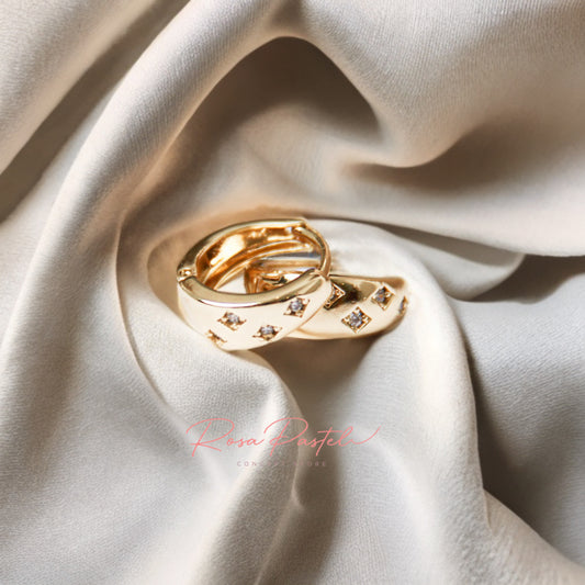 Arete en baño de oro 18k