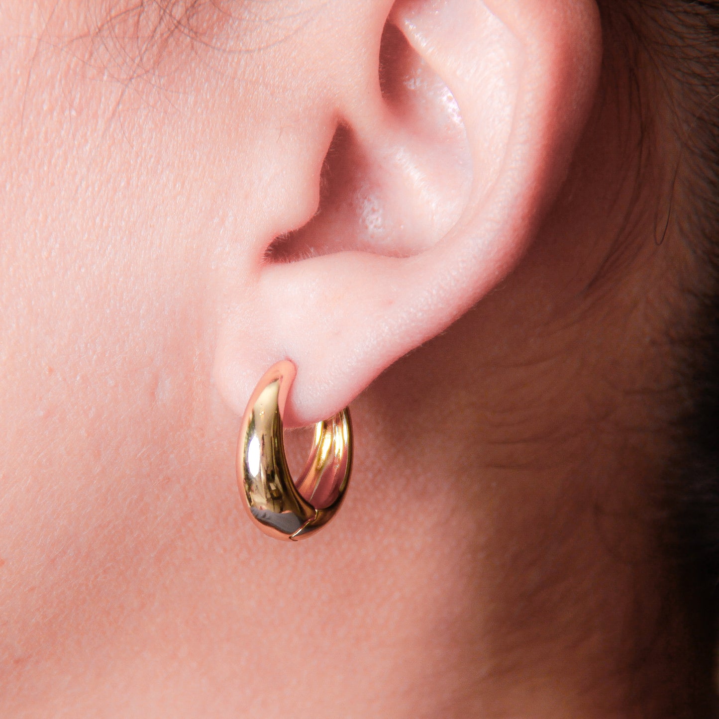 Aretes en baño de oro 18k