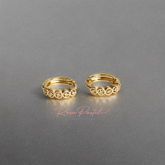 Arete en baño de oro 18K