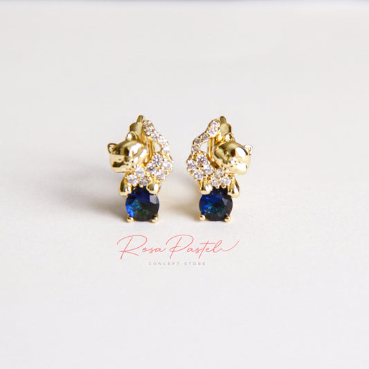 Aretes en baño de oro 18k