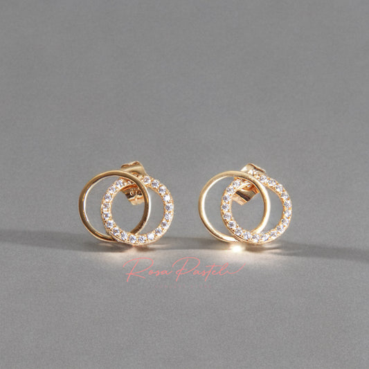 Aretes en baño de oro 18k