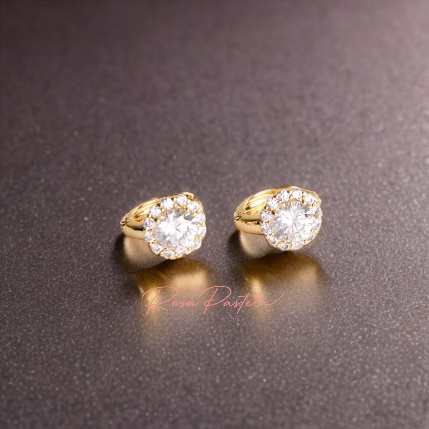 Aretes en baño de oro 18k