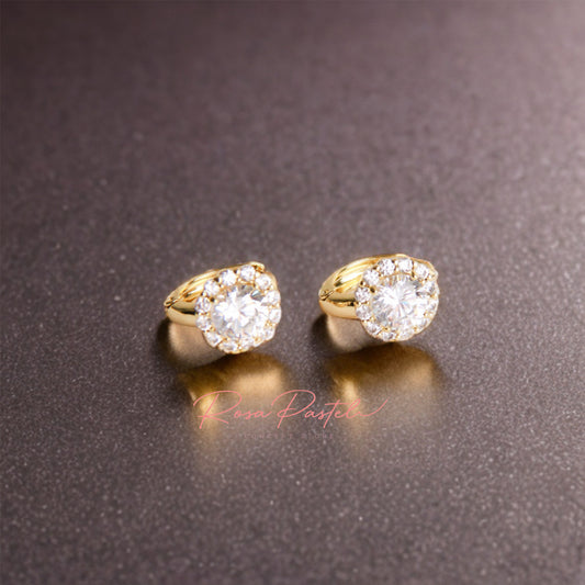 Aretes en baño de oro 18k