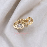 Arete en baño de oro 18k