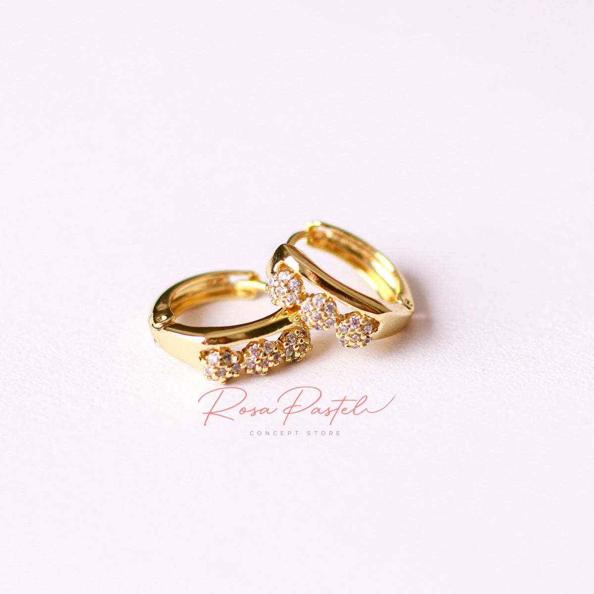 Arete en baño de oro 18k