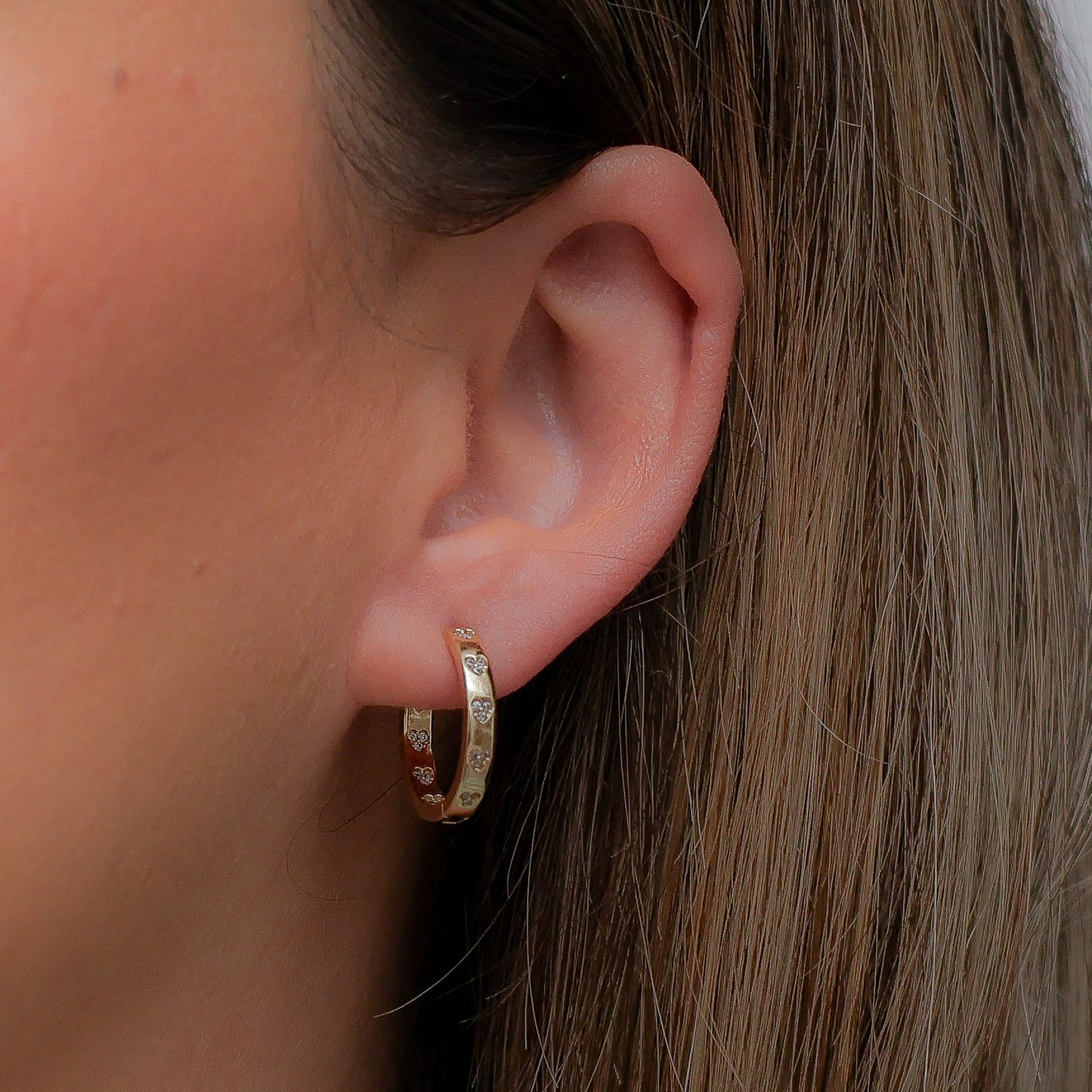 Aretes en baño de oro 18k