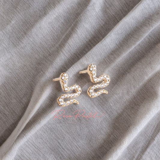 Aretes en baño de oro 18k