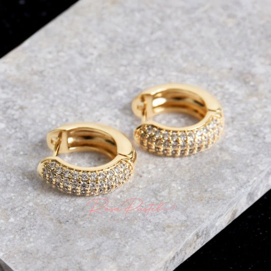 Arete en baño de oro 18k