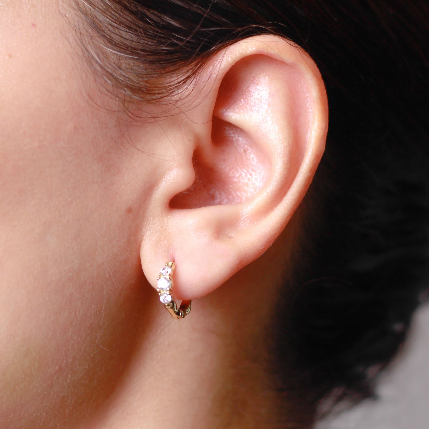 Arete en baño de oro 18k