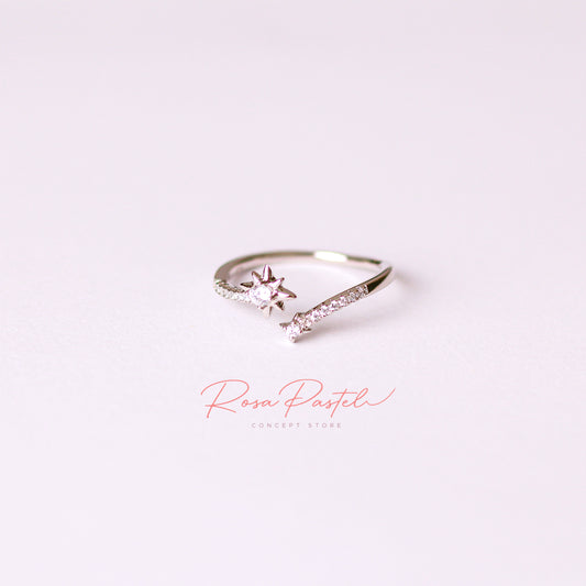 Anillo baño de rodio