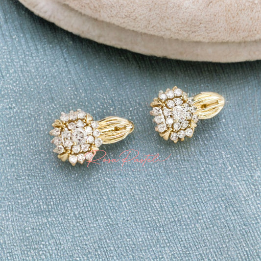 Arete en baño de oro 18k