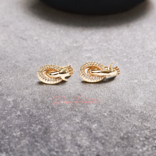 Arete en baño de oro 18k