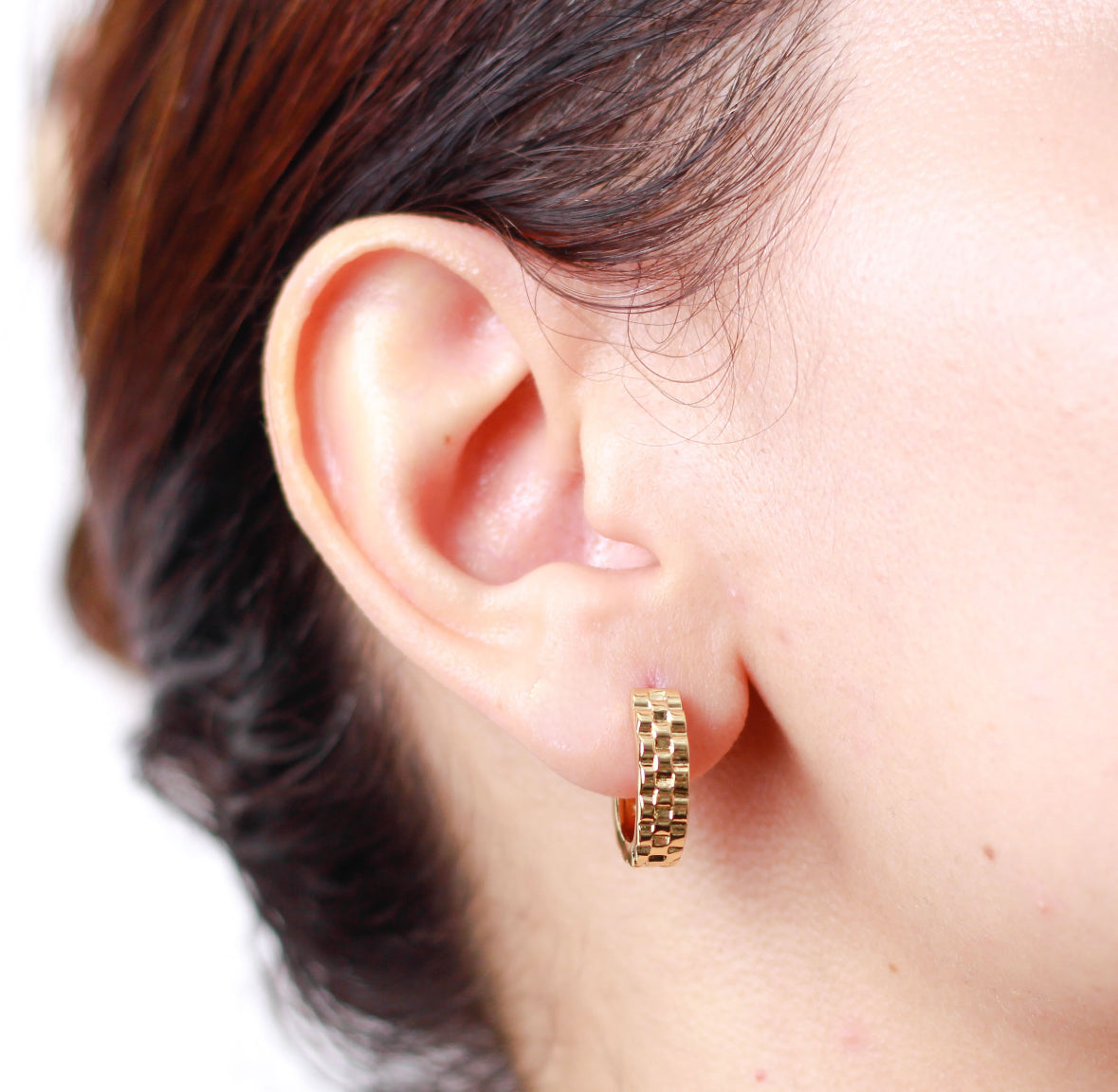 Arete en baño de oro 18k