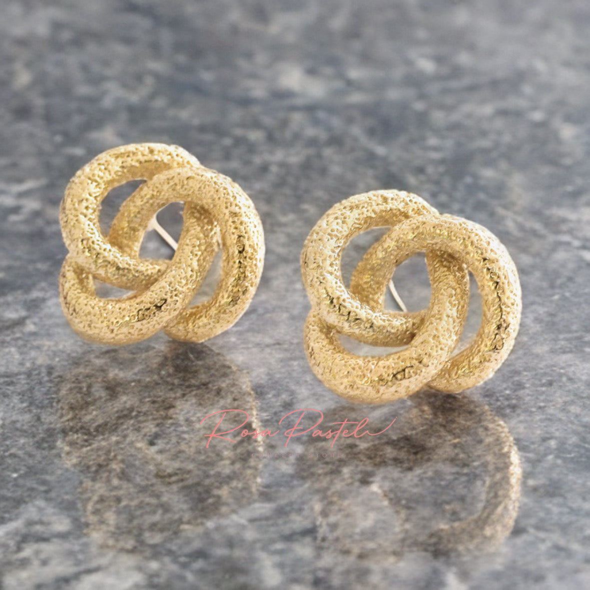 Arete en baño de oro 18k