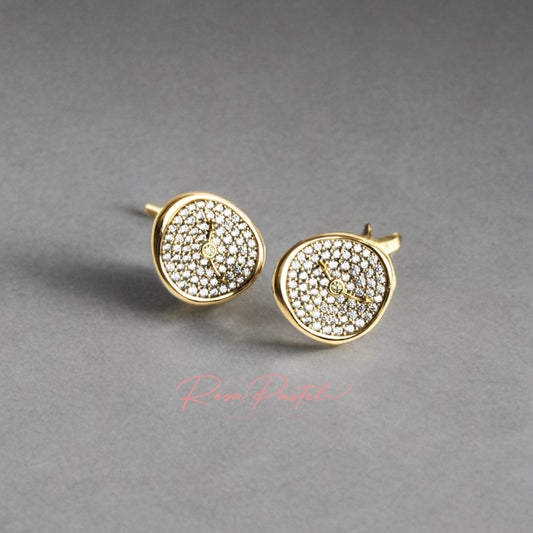 Aretes en baño de oro 18k