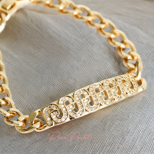 Pulsera en baño de oro 18k