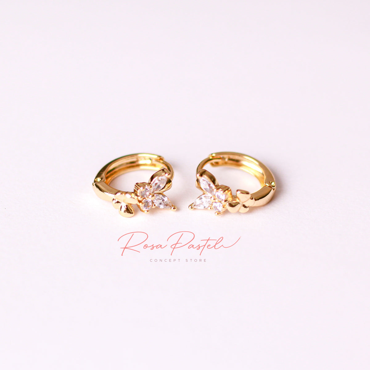 Arete en baño de oro 18k
