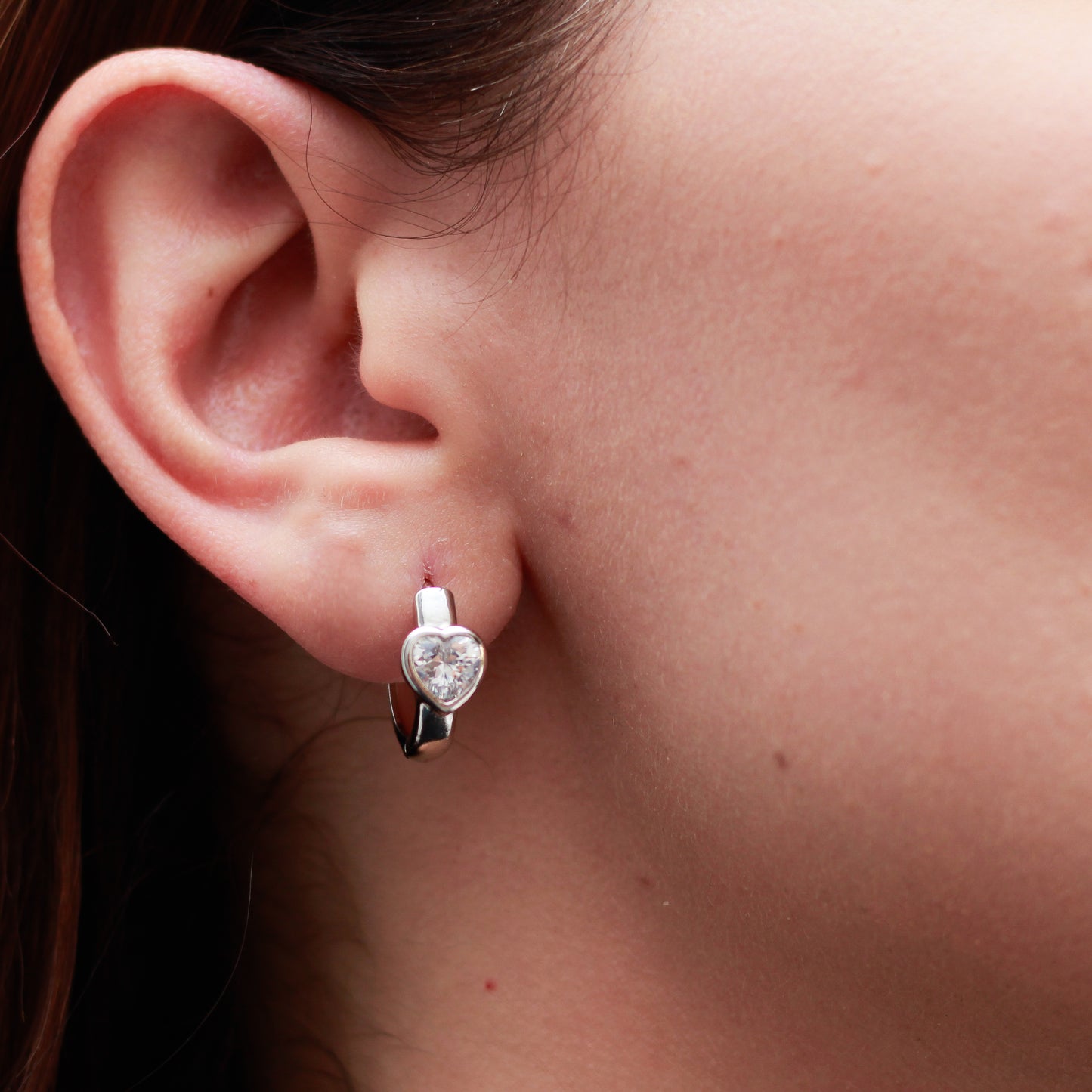 Aretes en baño de rodio
