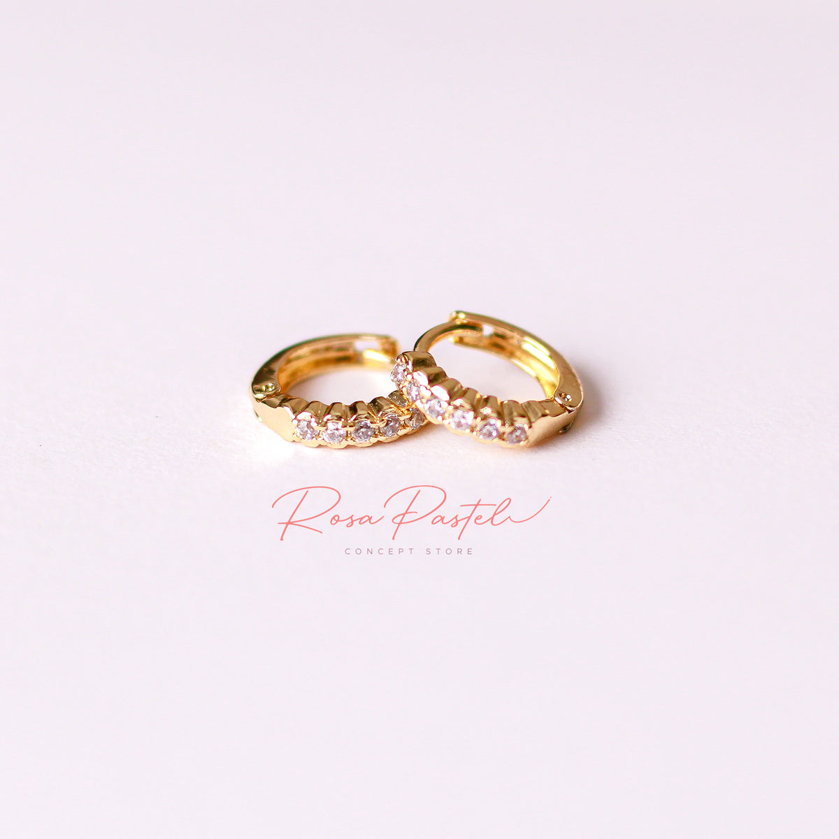 Arete en baño de oro 18k