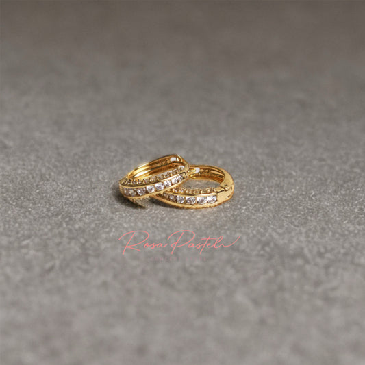 Arete en baño de oro 18K