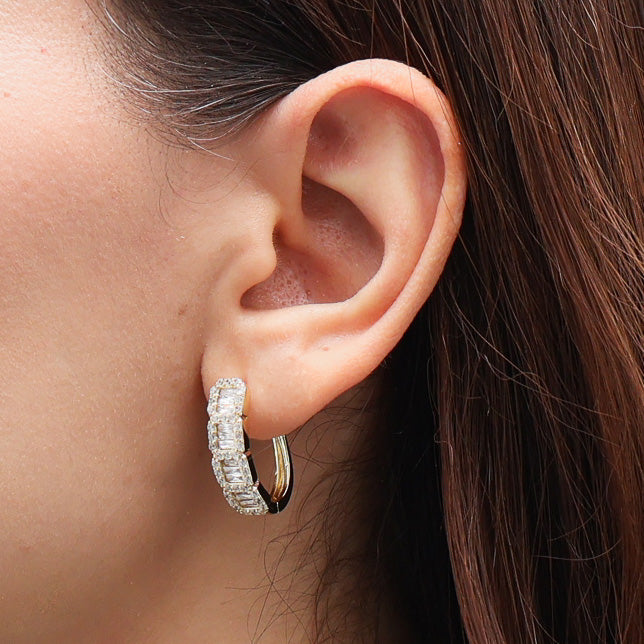 Arete en baño de oro 18k