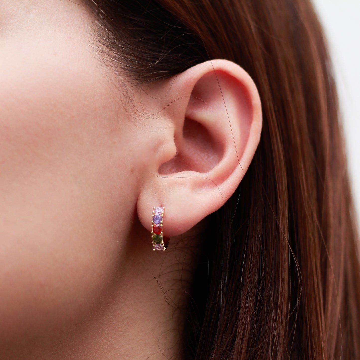 Aretes en baño de oro 18k