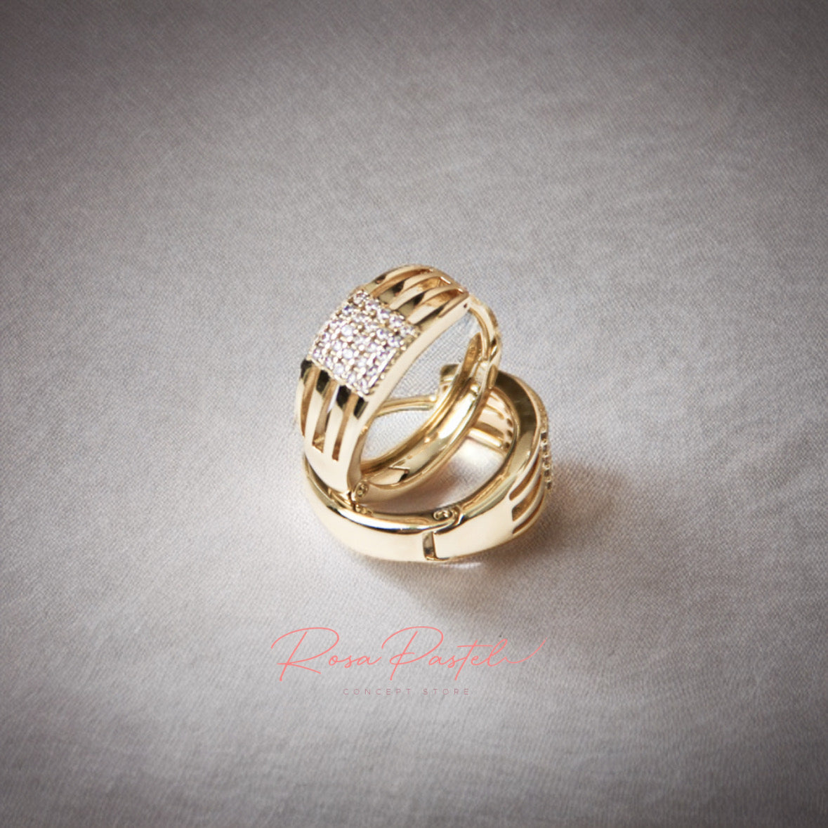 Arete en baño de oro 18k