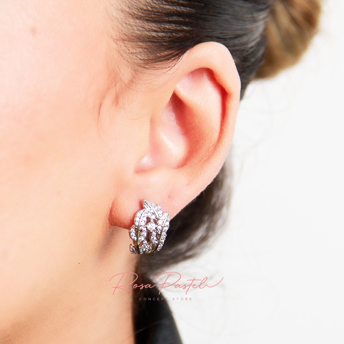 Arete en baño de oro 18k