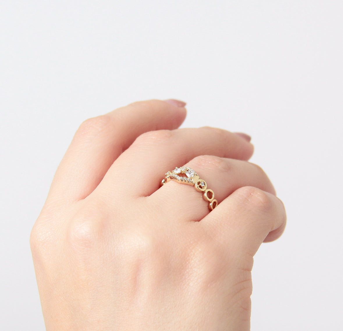 Anillo en baño de oro 18 k