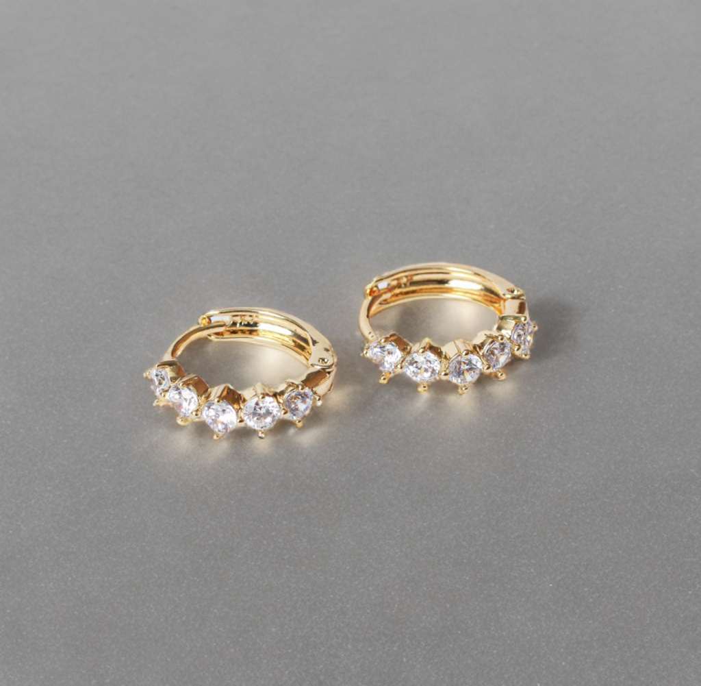 Aretes en baño de oro 18K
