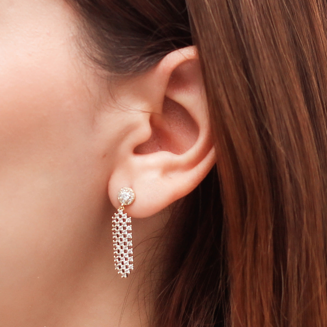 Arete en baño de oro 18k