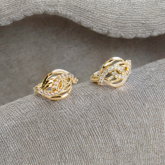 Arete en baño de oro 18k