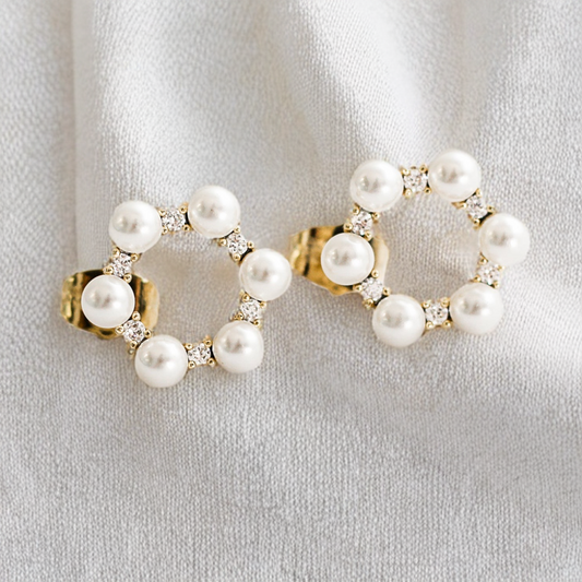 Arete en baño de oro 18k