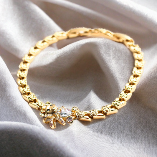 Pulsera en baño de oro 18k