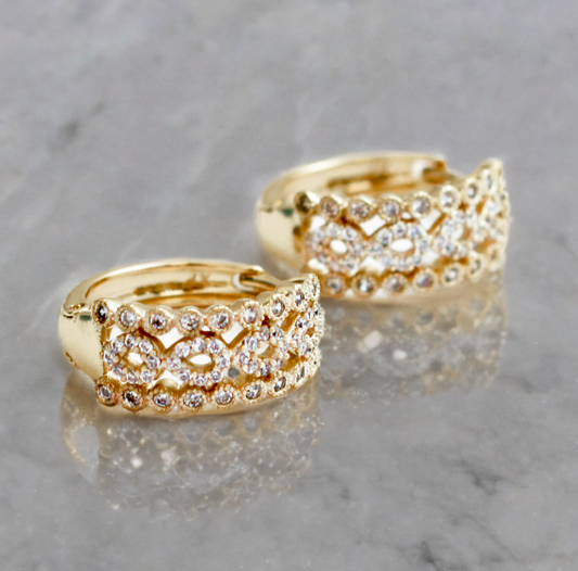 Arete en baño de oro 18k