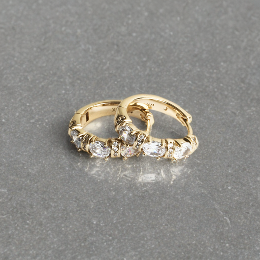 Aretes en baño de oro 18k