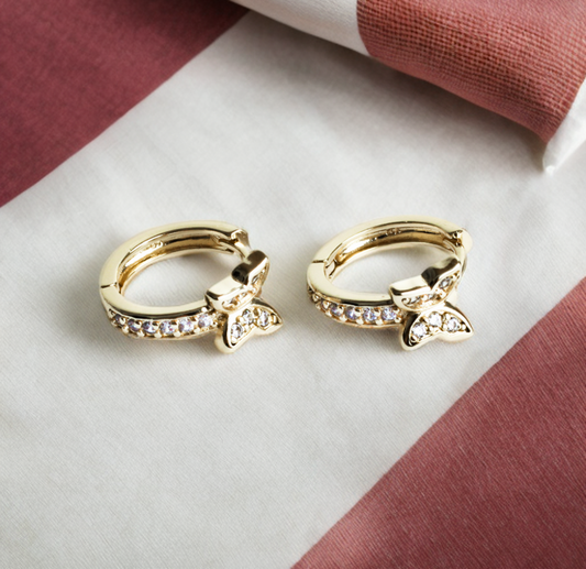 Arete en baño de oro 18k