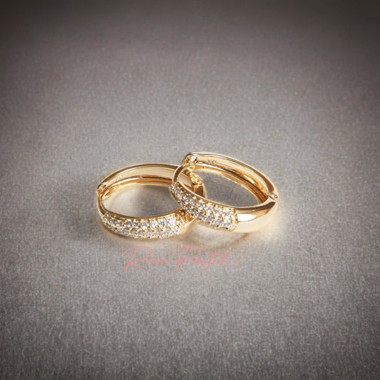 Arete en baño de oro 18k