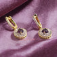 Set aretes y collar baño de oro 18k