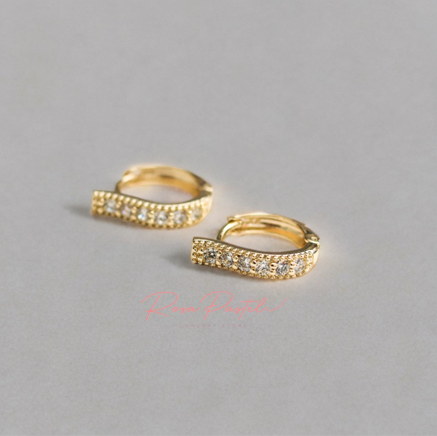 Arete en baño de oro 18 k