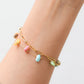 Pulsera acero en baño de oro 18 k