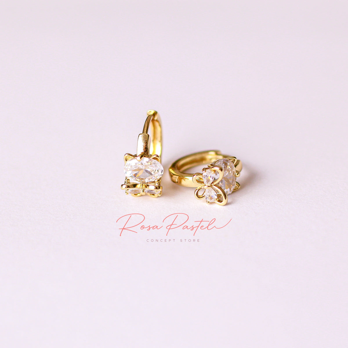 Arete en baño de oro 18k
