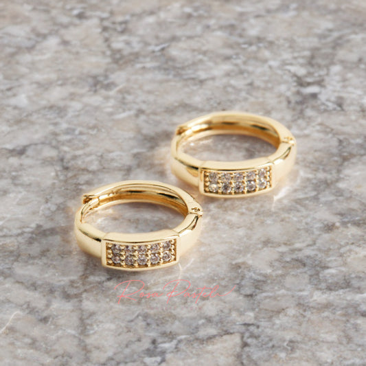 Arete en baño de oro 18k
