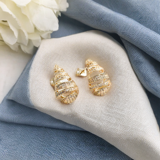 Arete en baño de oro 18k