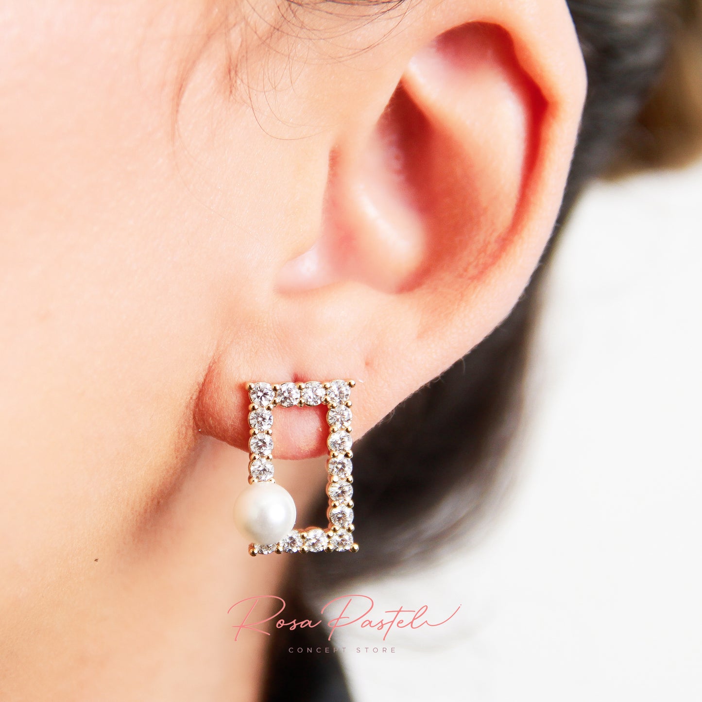 Arete en baño de oro 18k