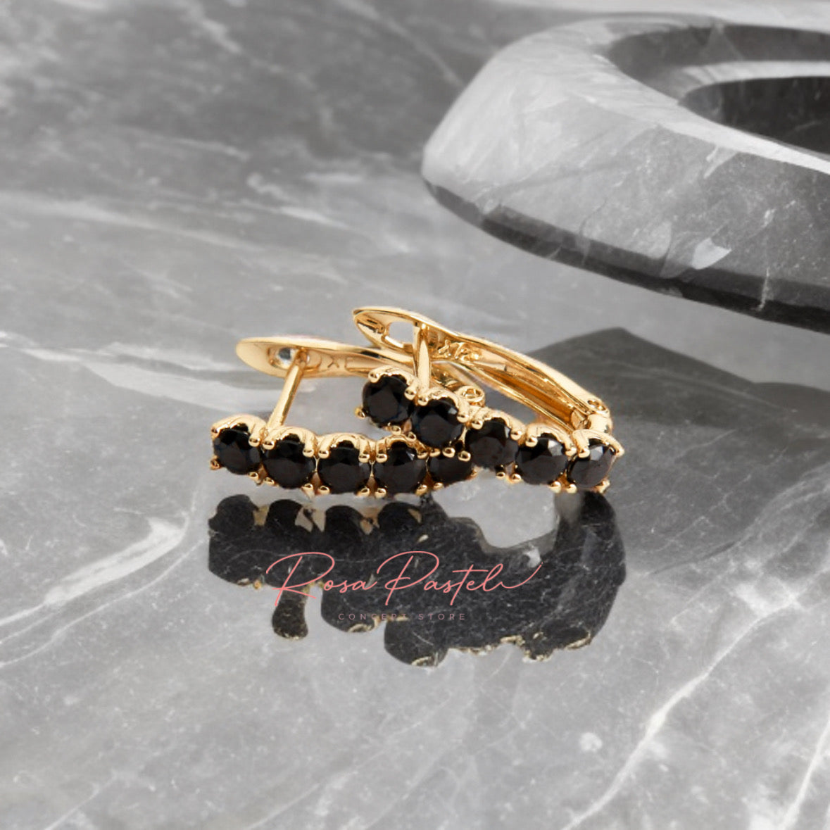Arete en baño de oro 18k